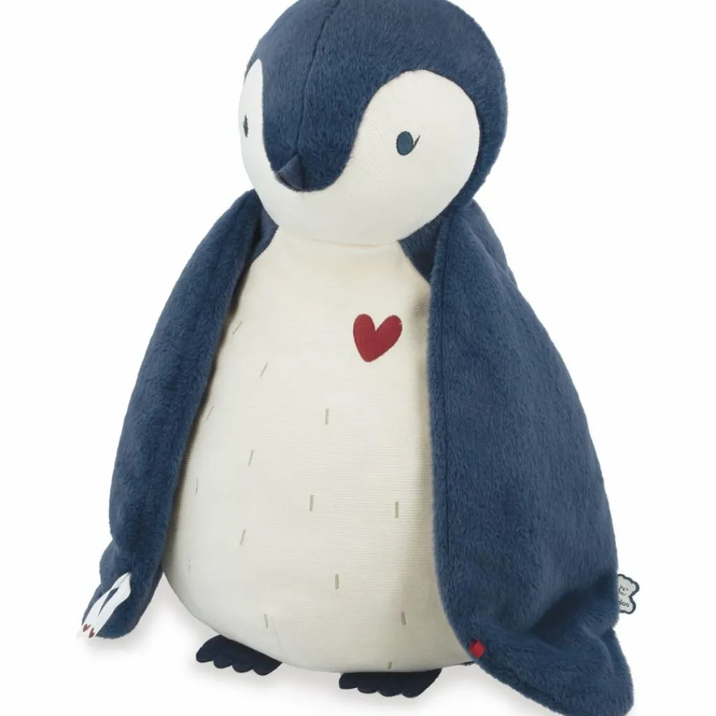 Kaloo Coffret peluche Manchot bleu et lange d'emmaillotage