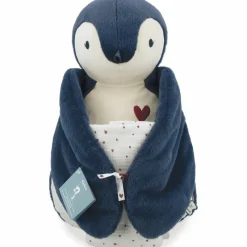 Kaloo Coffret peluche Manchot bleu et lange d'emmaillotage