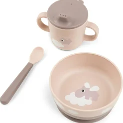 Outlet Coffret premier repas Happy clouds Rose (3 pièces) Coffret Repas