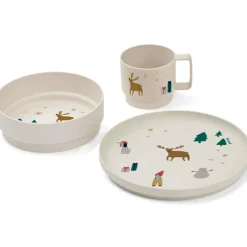 Liewood Coffret repas Archi Holiday Sandy (3 pièces)