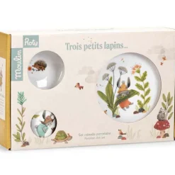 Discount Coffret repas en porcelaine Trois petits lapins (3 pièces) Coffret Repas