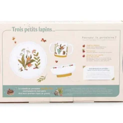 Discount Coffret repas en porcelaine Trois petits lapins (3 pièces) Coffret Repas
