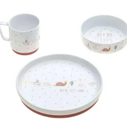 Online Coffret repas en porcelaine rose Garden Explorer (3 pièces) Coffret Repas