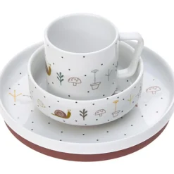 Online Coffret repas en porcelaine rose Garden Explorer (3 pièces) Coffret Repas