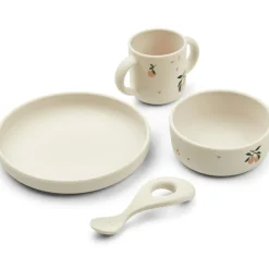 Hot Coffret repas en silicone Vivi Peach (4 pièces) Coffret Repas