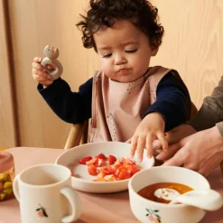 Hot Coffret repas en silicone Vivi Peach (4 pièces) Coffret Repas