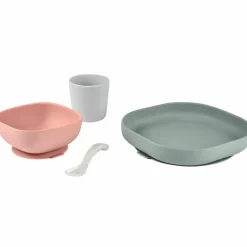 Best Coffret repas en silicone eucalyptus (4 pièces) Coffret Repas