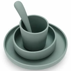 New Coffret repas en silicone Ash green vert (4 pièces) Coffret Repas