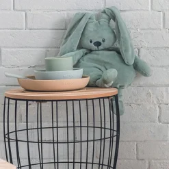 Nattou Coffret repas en silicone sable-vert (4 pièces)