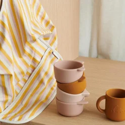 Sale Coffret repas en silicone Vivi Dino bleu, vert et moutarde (4 pièces) Coffret Repas