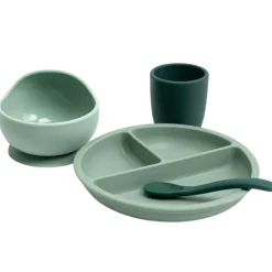 Best Coffret repas en silicone Vert Sauge-Vert Sapin (4 pièces) Coffret Repas