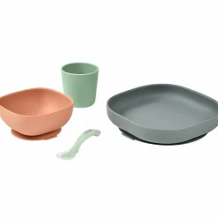 Béaba Coffret repas en silicone Minéral (4 pièces)