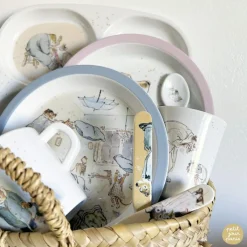 Coffret repas Ernest et Célestine bleu (5 pièces) Coffret Repas