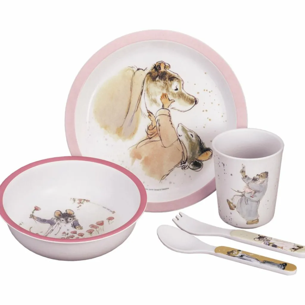 Coffret repas Ernest et Célestine rose (5 pièces) Coffret Repas