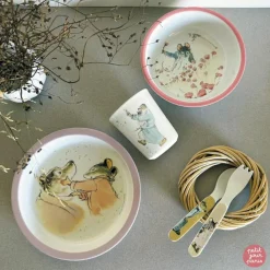 Coffret repas Ernest et Célestine rose (5 pièces) Coffret Repas