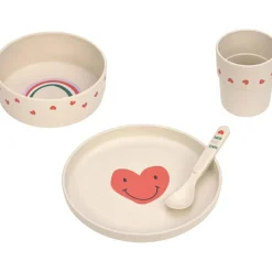 Coffret repas Happy Rascals Coeur lavande (4 pièces) Coffret Repas