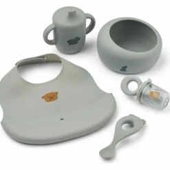 Liewood Coffret repas Mileah Dove Blue (5 pièces)