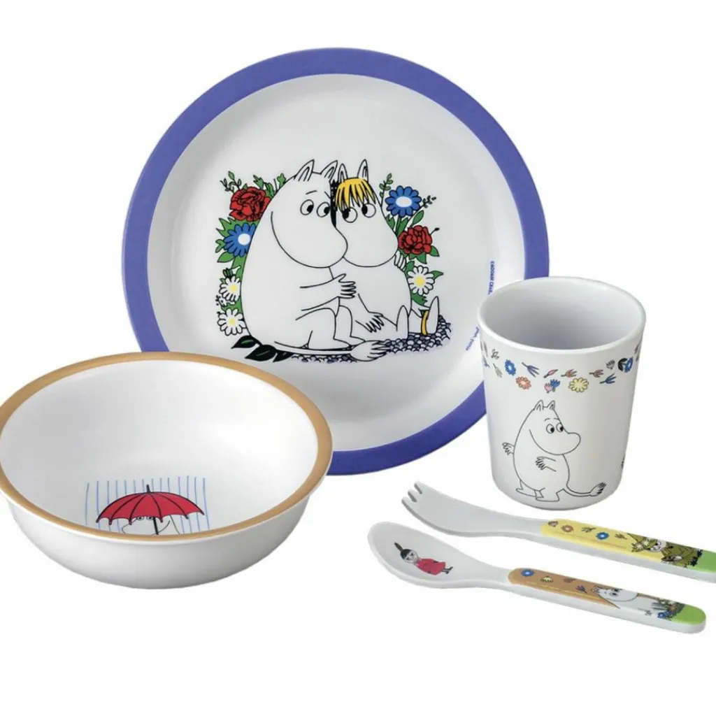 Petit Jour Paris Coffret repas Moomin bleu (5 pièces)