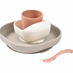 Béaba Coffret repas silicone Terracotta et Gazelle (4 pièces)