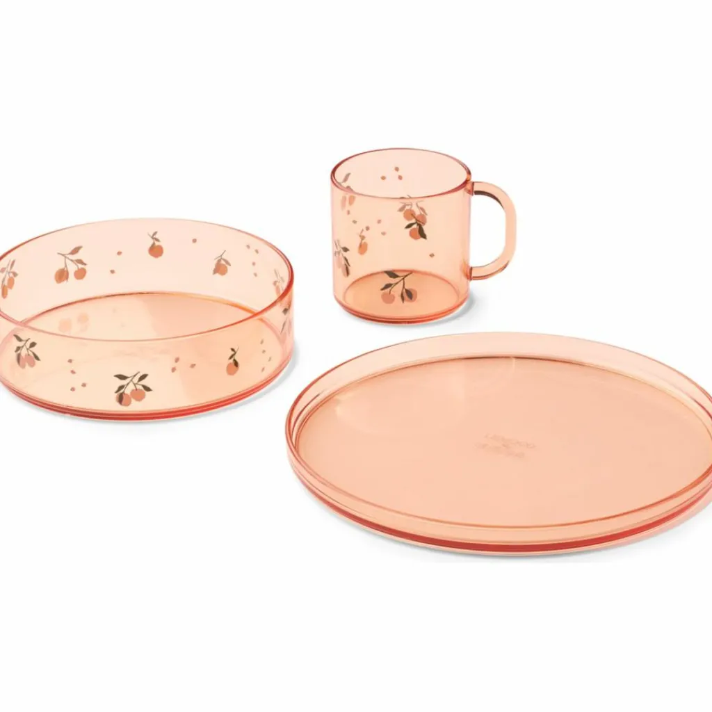 Liewood Coffret repas Siva Peach (3 pièces)