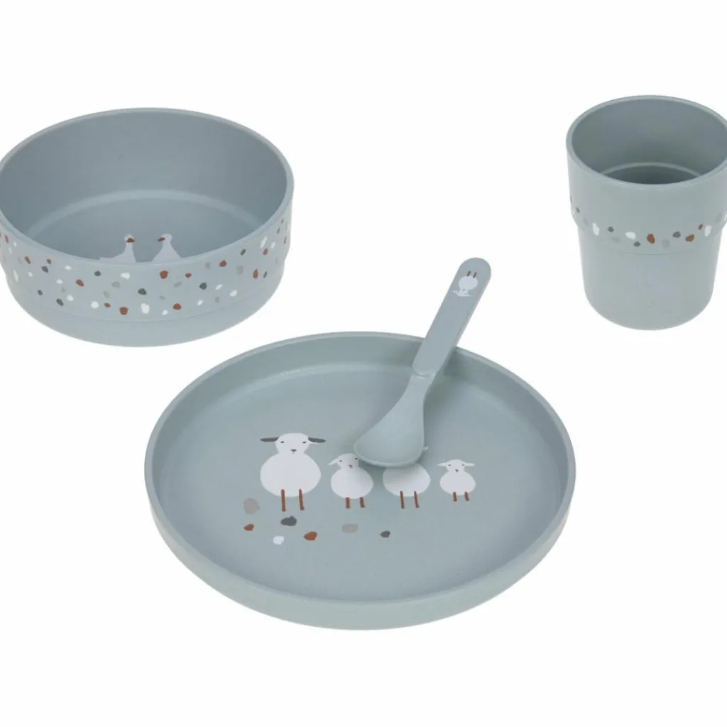 Clearance Coffret repas Tiny Farmer mouton et oie bleu Coffret Repas