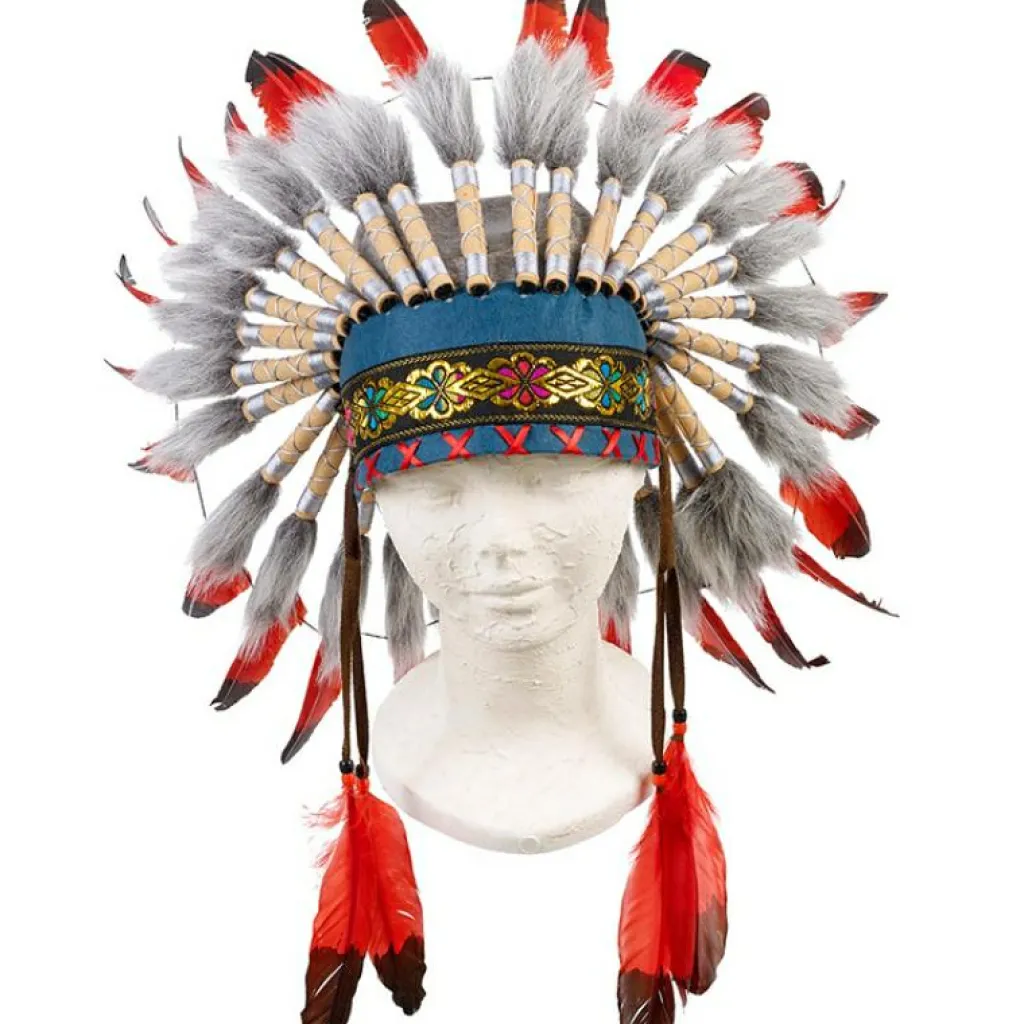 Clearance Coiffe indienne Ituha rouge Accessoires De Déguisement
