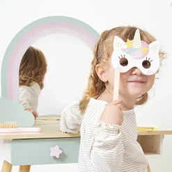 Coiffeuse en bois Licorne et accessoires Coin Beauté / Barbier