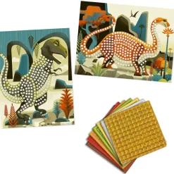 Djeco Collages mosaïques Dinosaures