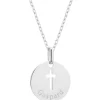 Outlet Collier chaîne croix ajourée personnalisable (argent 925) Collier Religieux