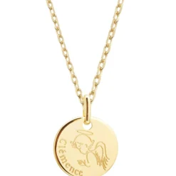 Clearance Collier chaîne dessin Ange personnalisable (plaqué or) Enfant Chaîne & Collier Bébé / Enfant
