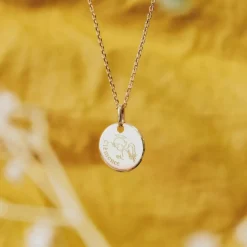 Clearance Collier chaîne dessin Ange personnalisable (plaqué or) Enfant Chaîne & Collier Bébé / Enfant
