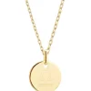 Enfant Petits trésors Collier chaîne médaille Balance personnalisable (plaqué or)