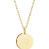Online Collier chaîne médaille Cancer personnalisable (plaqué or) Enfant Chaîne & Collier Bébé / Enfant