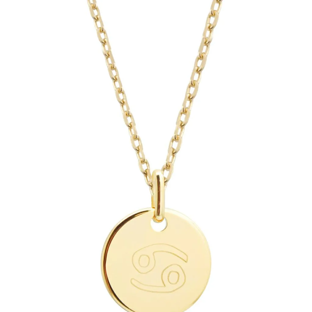 Online Collier chaîne médaille Cancer personnalisable (plaqué or) Enfant Chaîne & Collier Bébé / Enfant