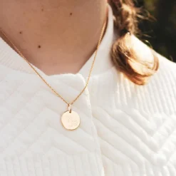 Clearance Collier chaîne médaille Capricorne personnalisable (plaqué or) Enfant Chaîne & Collier Bébé / Enfant