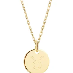 New Collier chaîne médaille Taureau personnalisable (plaqué or) Enfant Chaîne & Collier Bébé / Enfant
