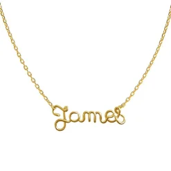Hot Collier chaîne Prénom goldfilled jaune (personnalisable) Collier Maman