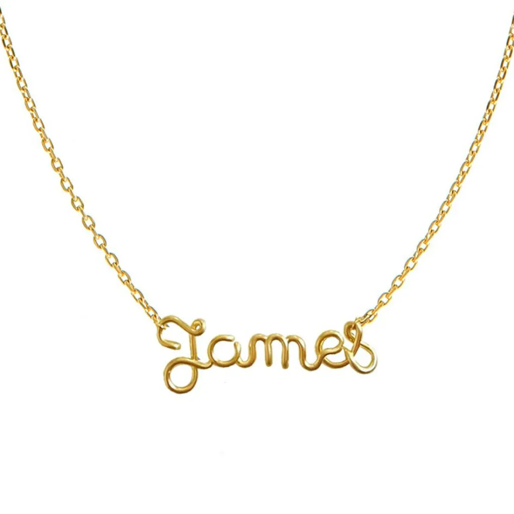 Hot Collier chaîne Prénom goldfilled jaune (personnalisable) Collier Maman