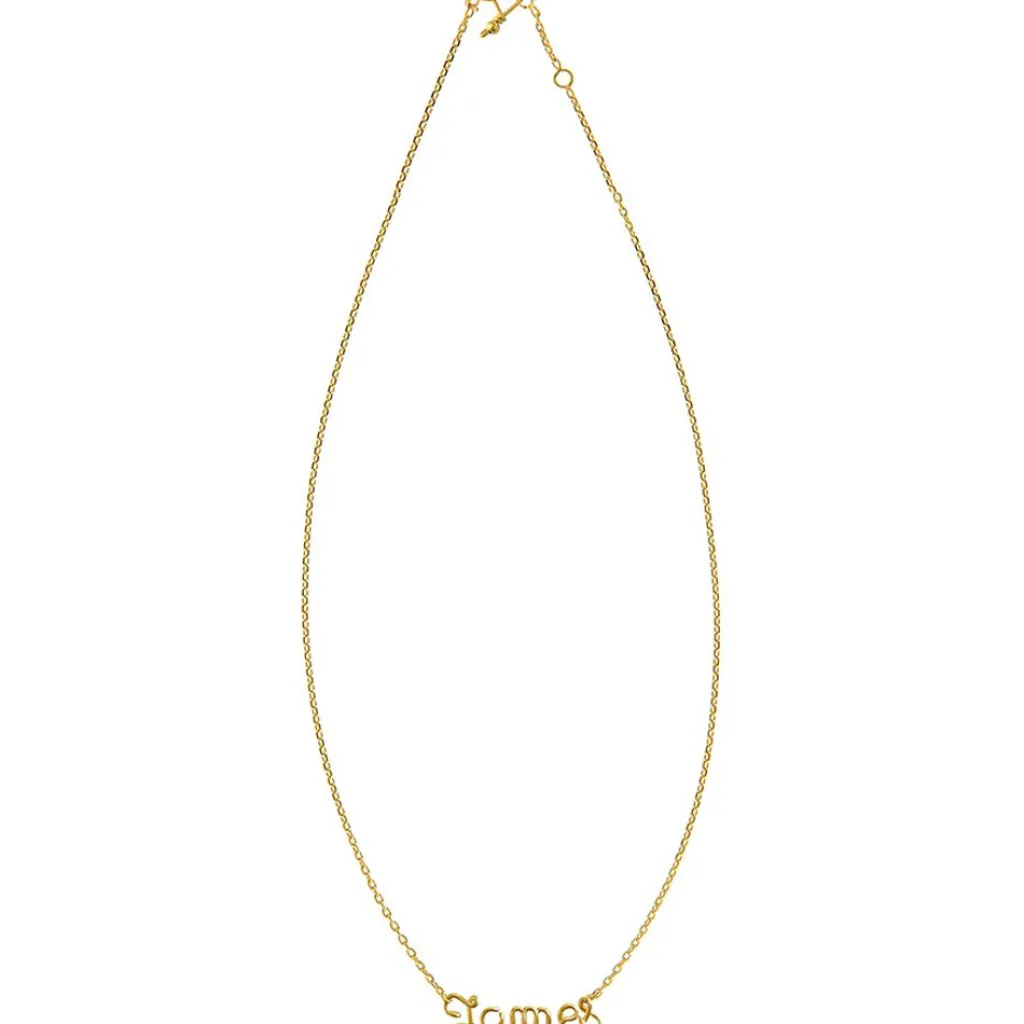Hot Collier chaîne Prénom goldfilled jaune (personnalisable) Collier Maman