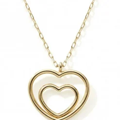Baby bijoux Collier Coeur double 40 cm (or jaune 375°)