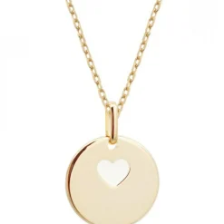 Enfant Petits trésors Collier enfant médaille Coeur ivoire plaqué or 42 cm (personnalisable)