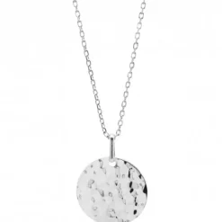 Discount Collier médaille martelée 45 cm personnalisable (argent 925°) Collier Maman