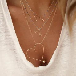 Sale Collier Mon grand cœur (goldfilled jaune 14 carats) Collier Maman