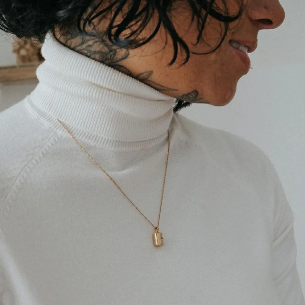 Clearance Collier personnalisable plaqué or jaune Collier Maman