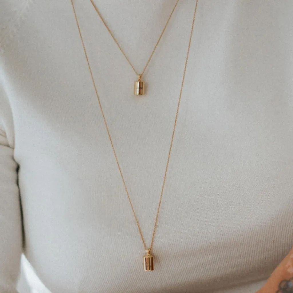 Clearance Collier personnalisable plaqué or jaune Collier Maman