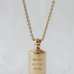 Enfant Mon Petit Poids Collier personnalisable plaqué or jaune