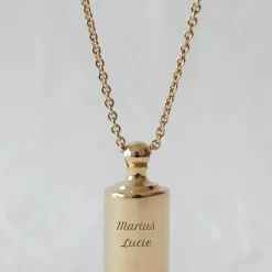 Enfant Mon Petit Poids Collier personnalisable plaqué or jaune