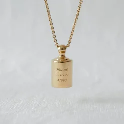 Enfant Mon Petit Poids Collier personnalisable plaqué or jaune