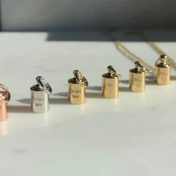 Enfant Mon Petit Poids Collier personnalisable plaqué or jaune