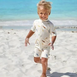 Clearance Combinaison anti-UV Planches de surf écru (07-12 mois) Vêtement Anti-Uv